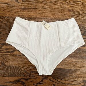 NWT Aerie High Wasted Bikini Bottoms. Size Large